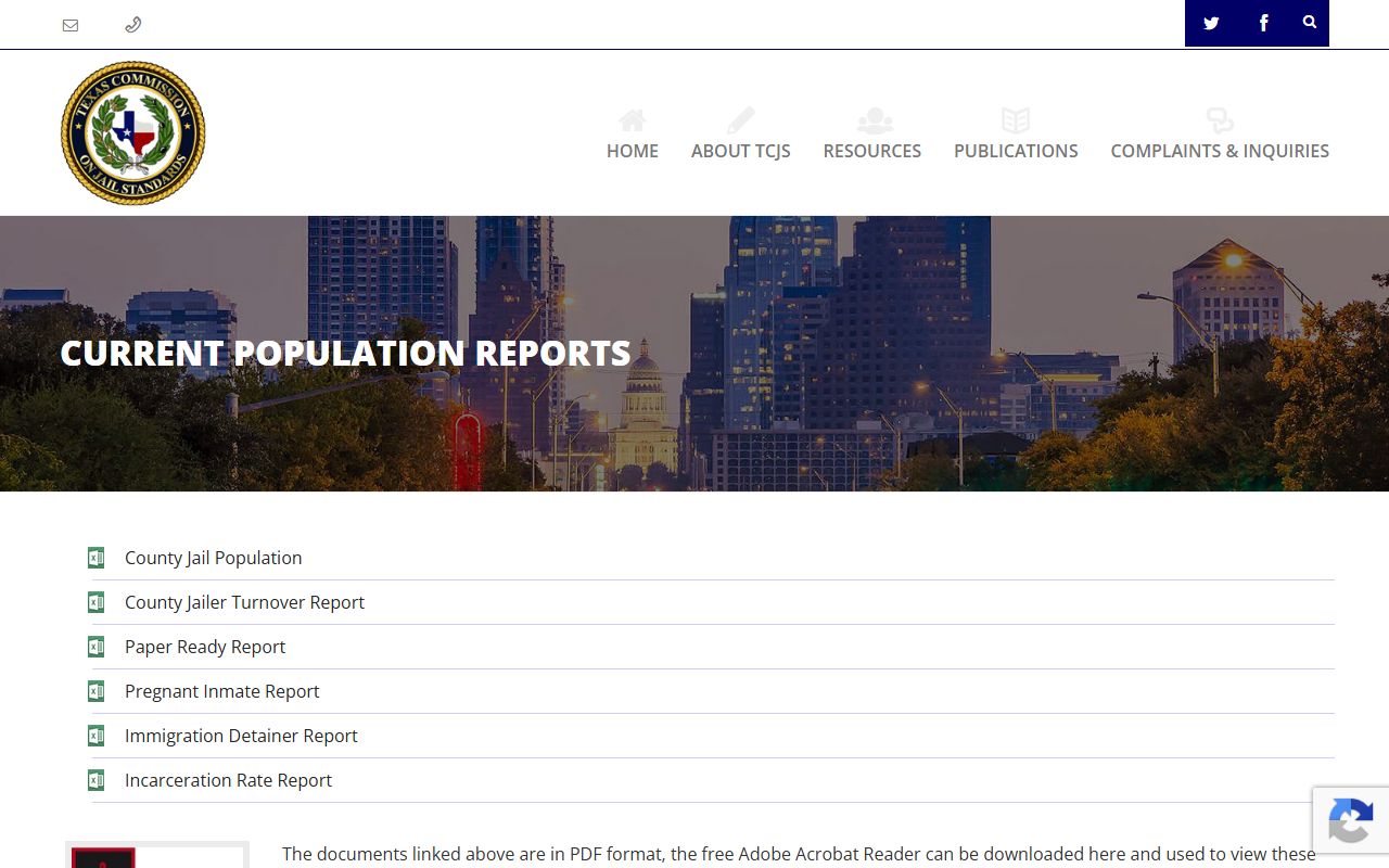 Texas TCJS population reports for Gonzales County inmate population